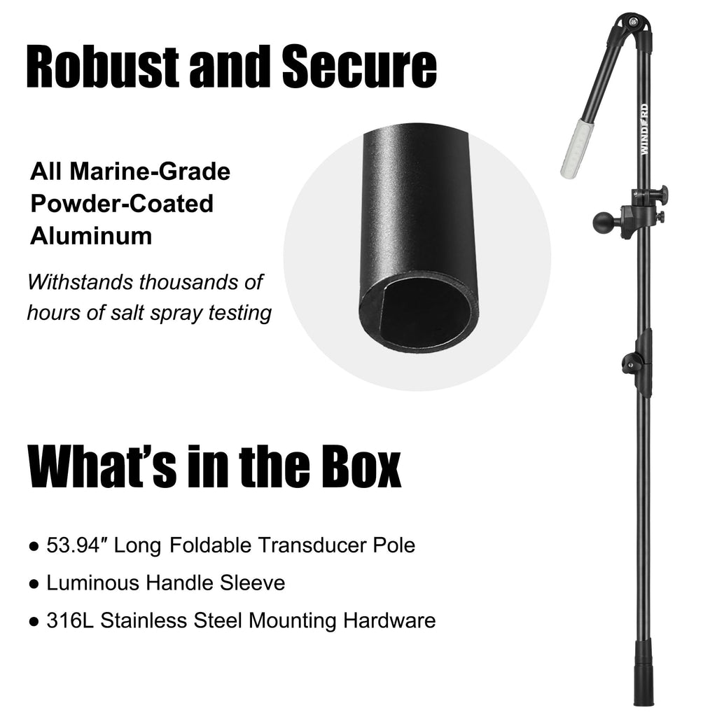 Foldable Live Sonar Scope Transducer Pole, FFS DIY Pole
