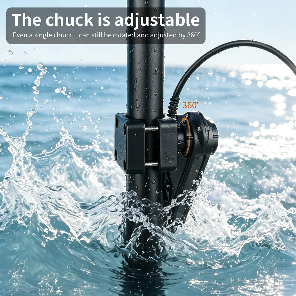 Transducer Pole Mount Compatible with Lowrance Eagle Eye 9