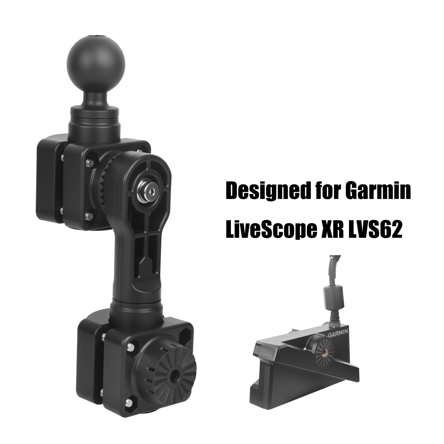 0 Degree Pole Mount with C Size/1.5'' Ball, Compatible with Garmin LiveScope XR LVS62, Replaces 010-13248-00