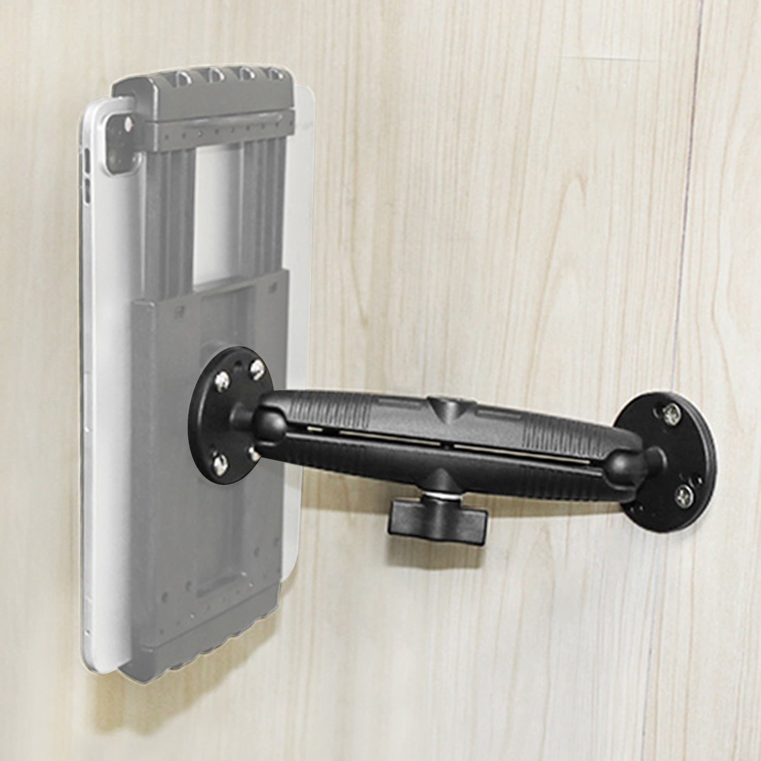 1" Double Ball Mount with Two AMPS Round Plates, Long(17cm/6.7'') Arm with 1 inch / 25mm / B Size Ball Adapters