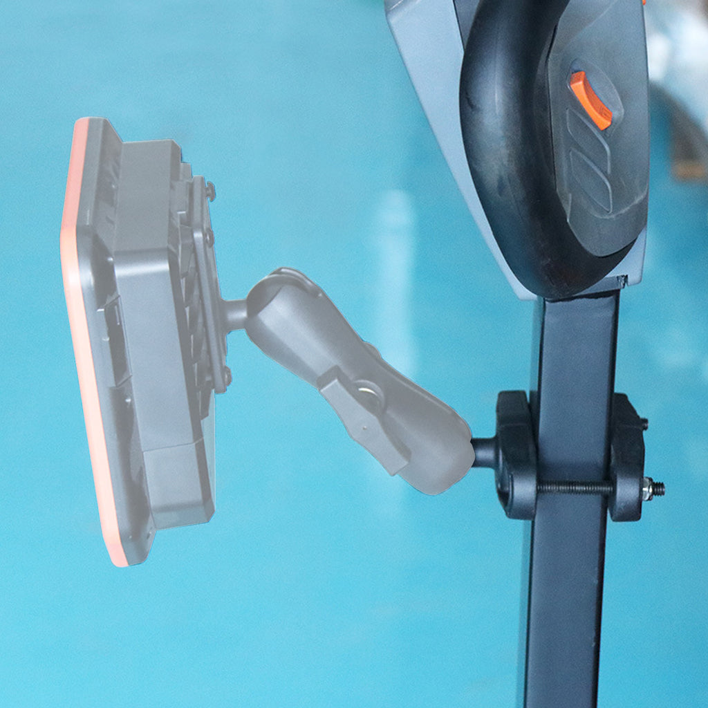 Aluminum Grab Bar Clamp Mount Base with 1.5'' Ball for Square Rails up to 2.1'' in Diameter