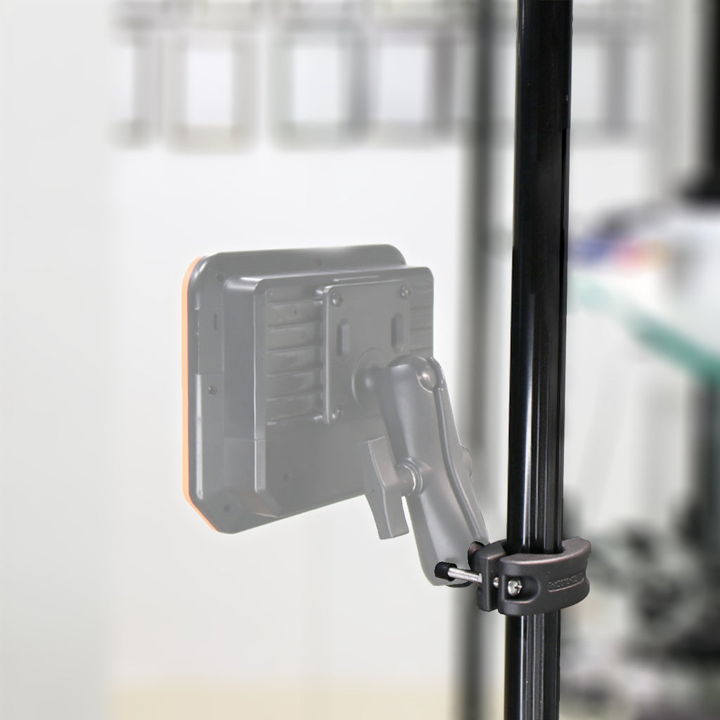 Aluminum Grab Bar Clamp Mount Base with 1.5'' Ball for Rails 1.18'' to 2'' in Diameter