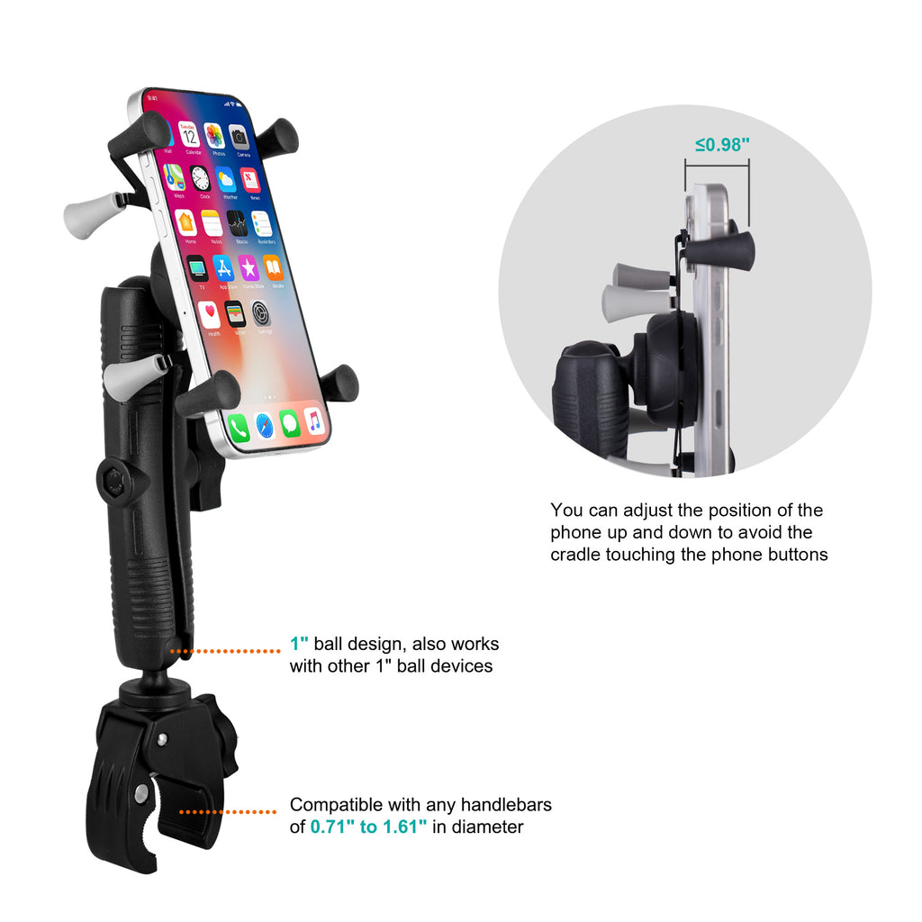 Kayak Phone Mount with Clamp Ball Base