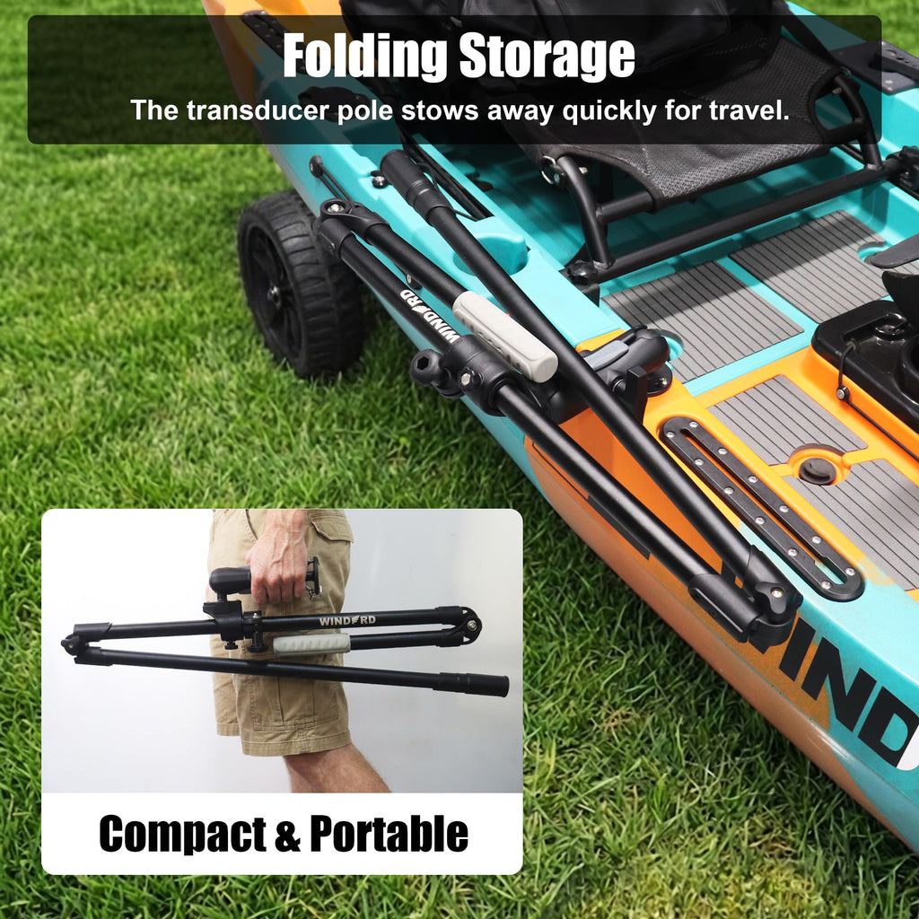 Foldable Live Sonar Scope Transducer Pole, FFS Mount