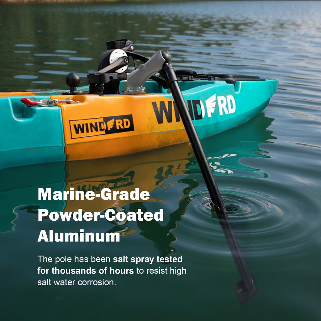 WINDFRD Transducer Mount Extension Pole with 1.5" Ball for Kayak Boat