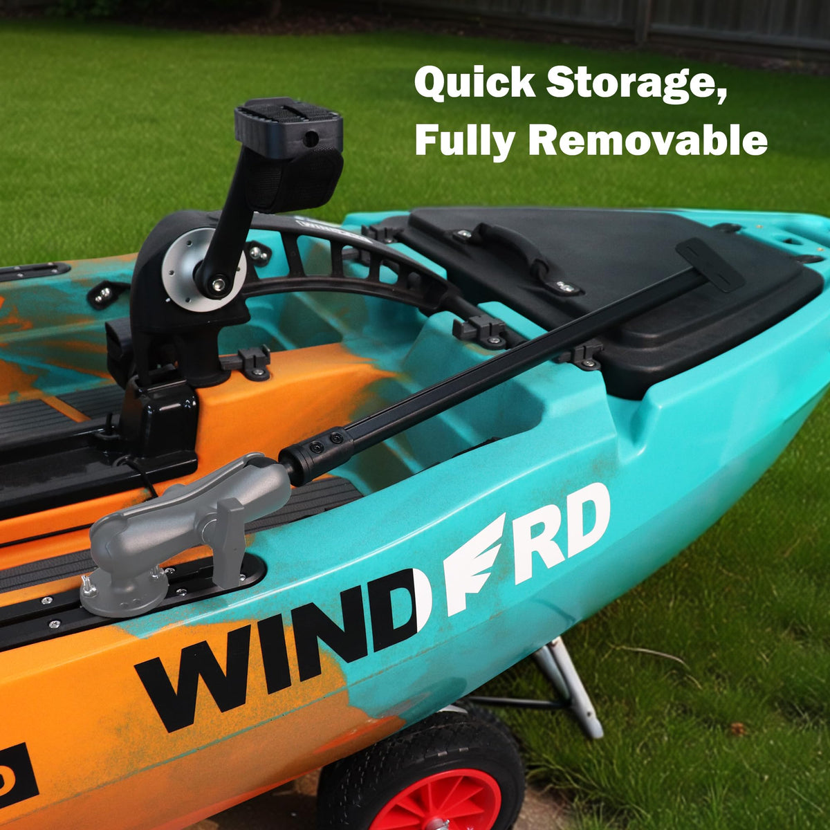 WINDFRD Transducer Mount Extension Pole with 1.5" Ball for Kayak Boat