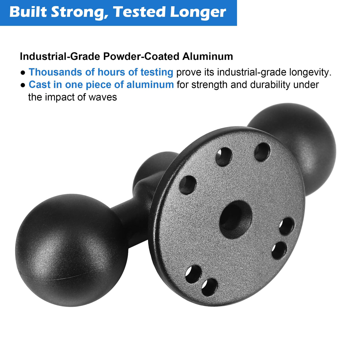 Aluminum C Size Dual Ball 2-in-1 Base Bracket Mount
