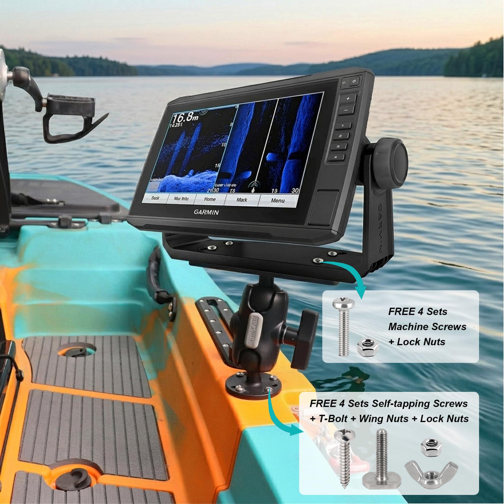Fish Finder Mount 1.5" Ball, Depth Finder Mount for Kayak/Boat