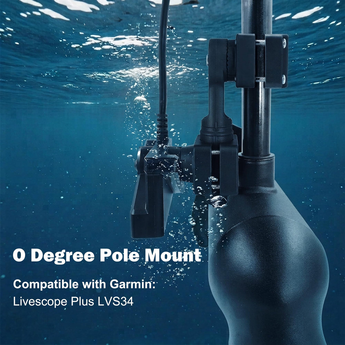 0 Degree Livescope Transducer Mount Compatible with Garmin LVS34