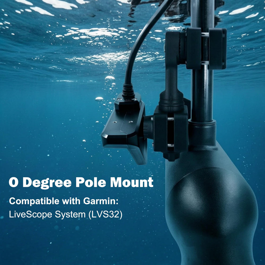 Transducer Mount, Live Scope Pole Mount Fits Garmin LVS32