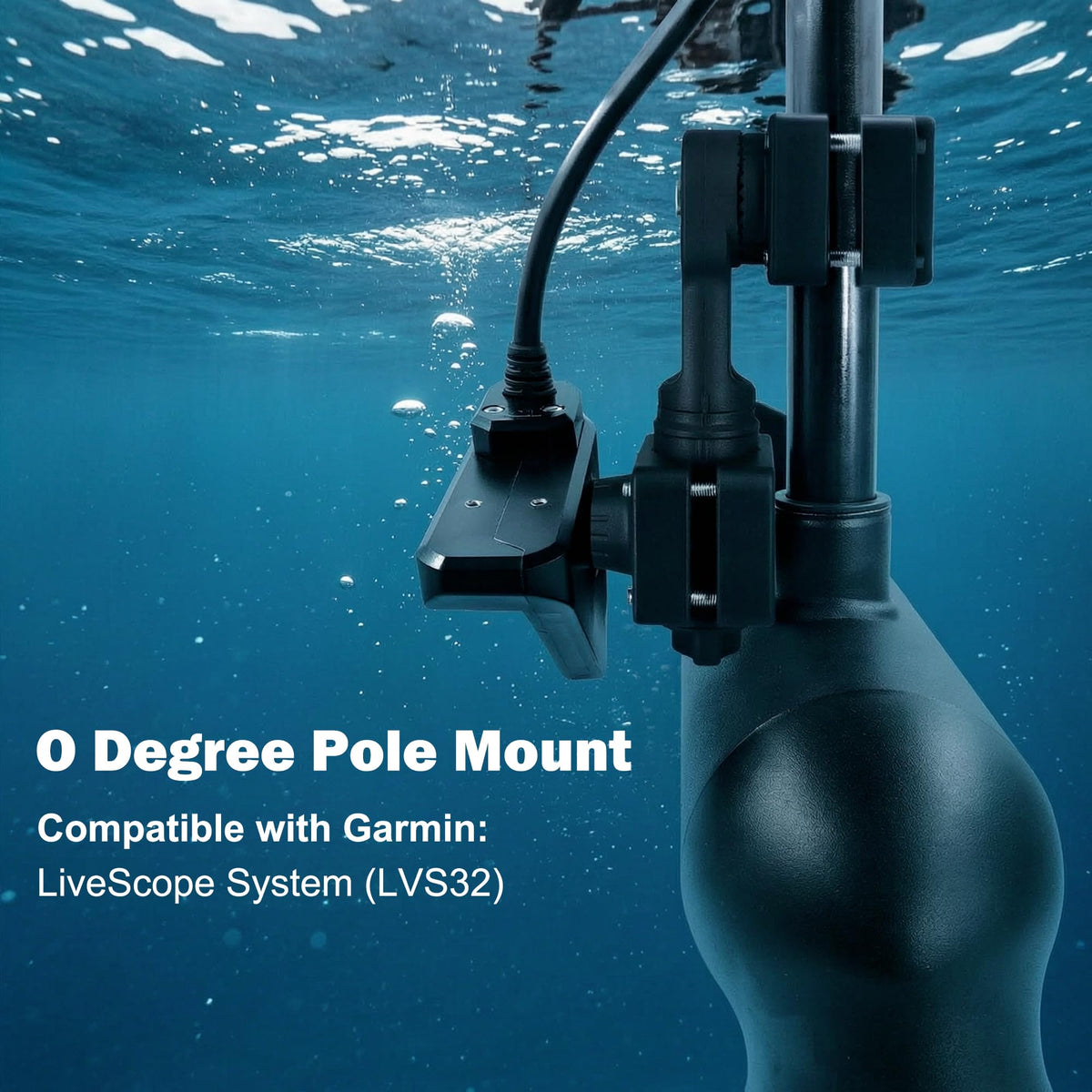 Transducer Mount, Live Scope Pole Mount Fits Garmin LVS32