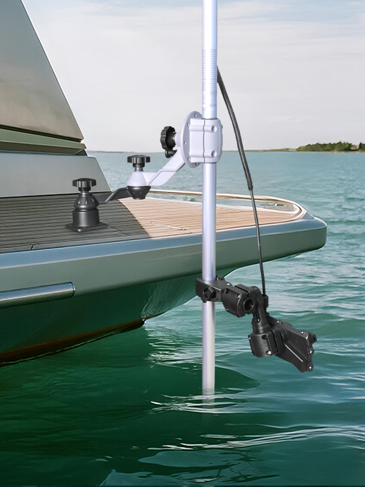 0 Degree Pole Mount with Clamp, Compatible with Garmin LiveScope Plus LVS34, Replaces 010-13228-03