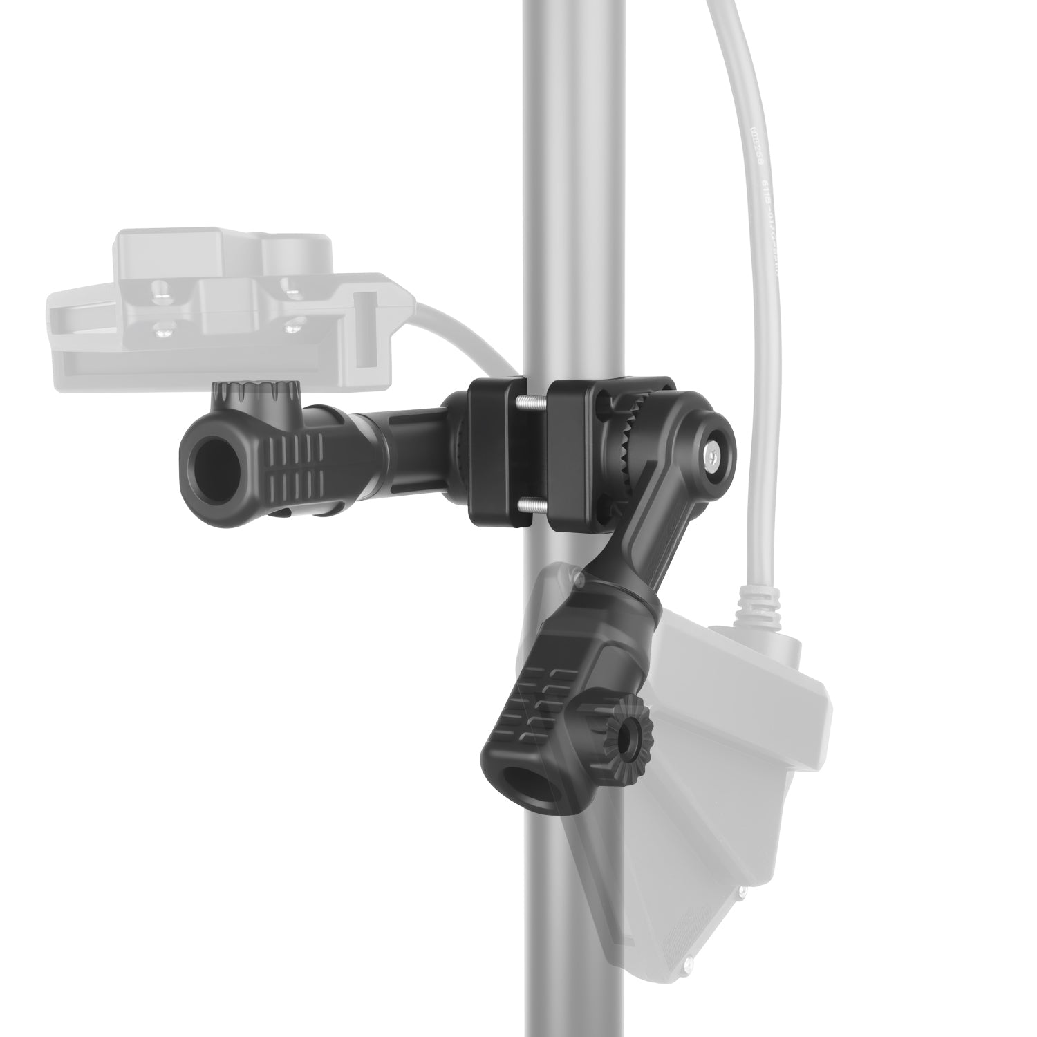 Aluminum Alloy Casting 0 Degree Pole Dual Mount Compatible with Garmin LiveScope Plus LVS34, LVS62, LVS32, Lowrance Active Target2, All in One