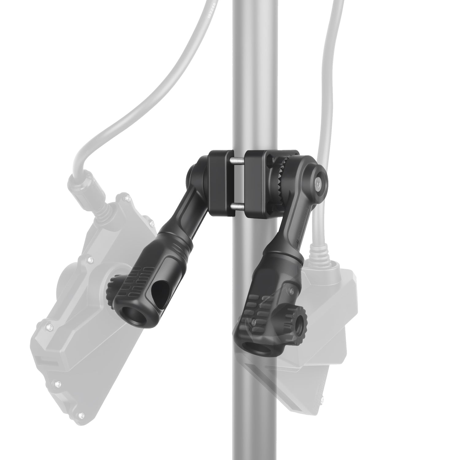 Aluminum Alloy Casting 0 Degree Pole Dual Mount Compatible with Garmin LiveScope Plus LVS34, LVS62, LVS32, Lowrance Active Target2, All in One