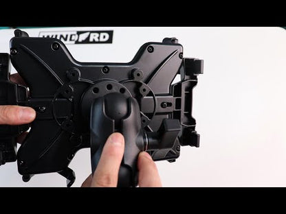 Support double boule WINDFRD en aluminium 1,5" avec deux plaques rondes AMPS, support pour détecteur de poissons/camion/GPS, bras court avec boule de 1,5"/38 mm/taille C, compatible avec RAM, Arkon, iBolt et plus encore.